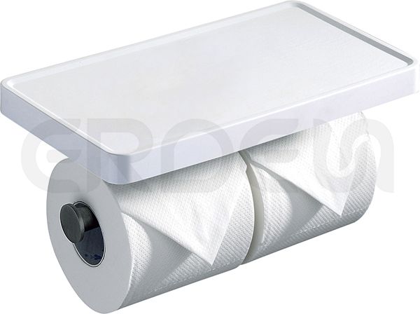 Porte-rouleau de papier toilette ERDEN avec étagère