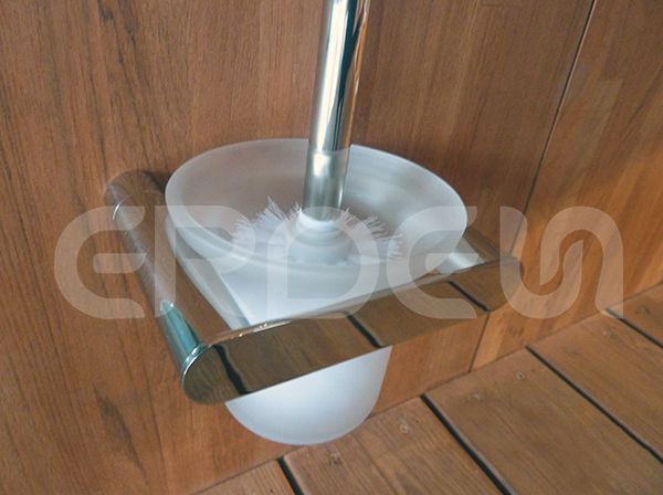 ERDEN Badezimmer-Wandmontierter Edelstahl-Toilettenbürstenhalter