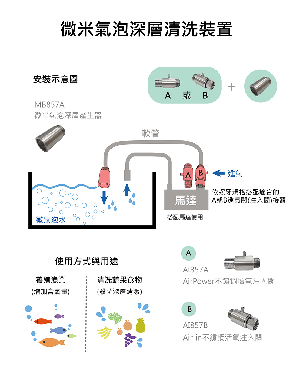 마이크로 버블 깊은 청소 장치 조립도