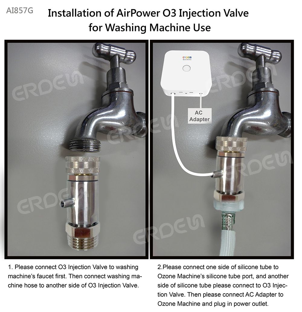 US_AirPower O3 วาล์วฉีดสำหรับเครื่องซักผ้า_การติดตั้ง