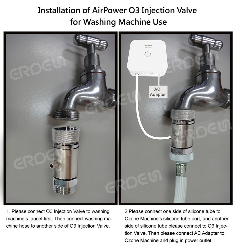 AU_صمام حقن الأوزون AirPower O3 لغسالة الملابس_التركيب