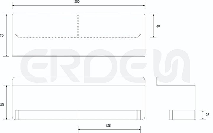 ステンレス製プラットフォームダブルロールトイレットペーパーホルダーサイズ