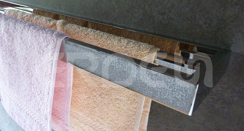 Porte-serviettes double en acier inoxydable