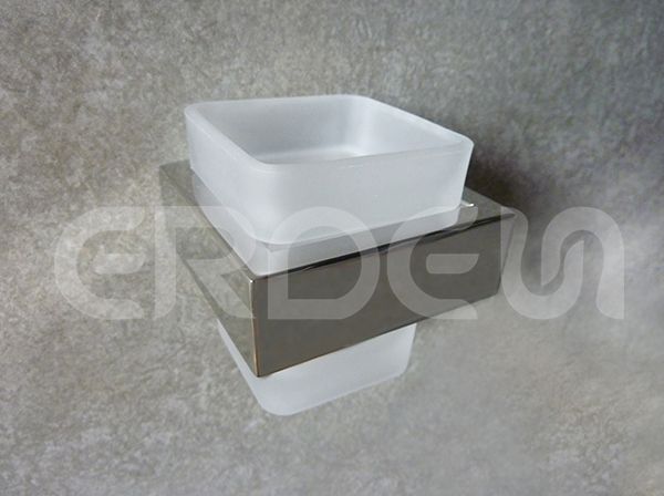Porta vaso individual de acero inoxidable montado en la pared del baño ERDEN