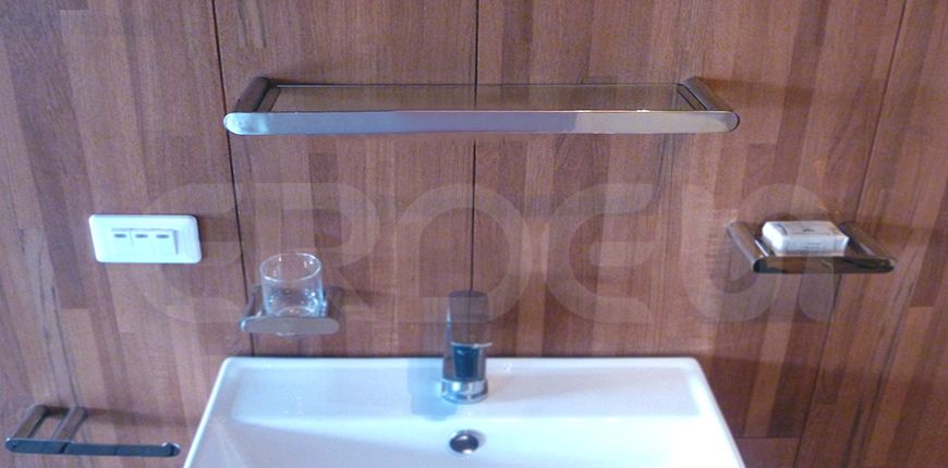parfaite comme étagère de salle de bain étagère en verre avec verre de sécurité ESG de 6mm 30 cm différentes tailles Etagère murale en verre clair 