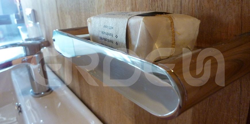 Porte-savon simple en acier inoxydable