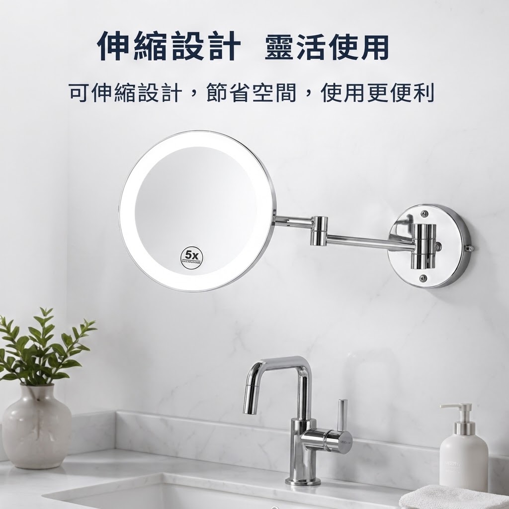 GMA001 化妝鏡伸縮設計