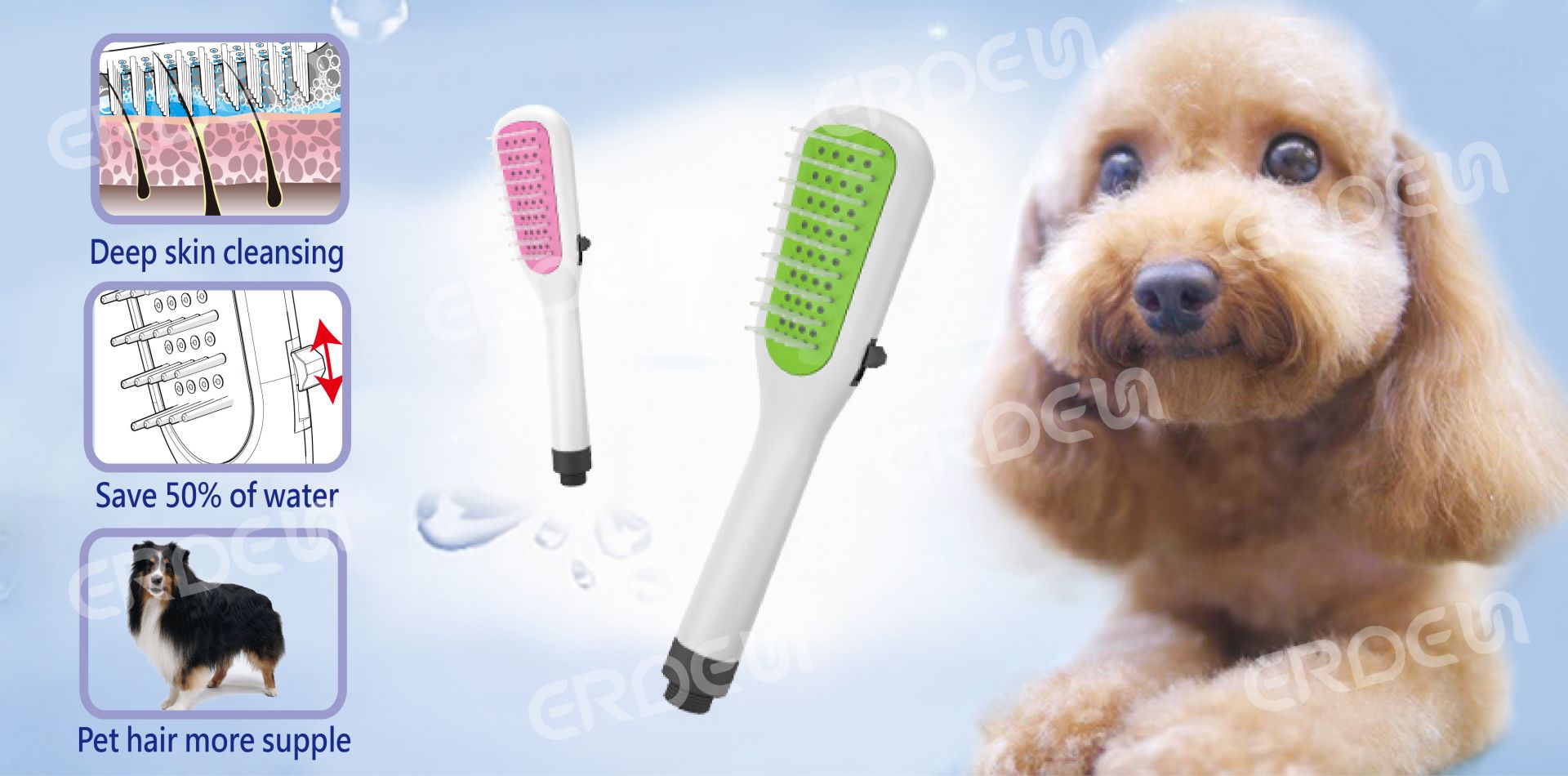 UPC CUPC IRIS Pet Hand Style Multi-Function Hand Shower with Pause Control