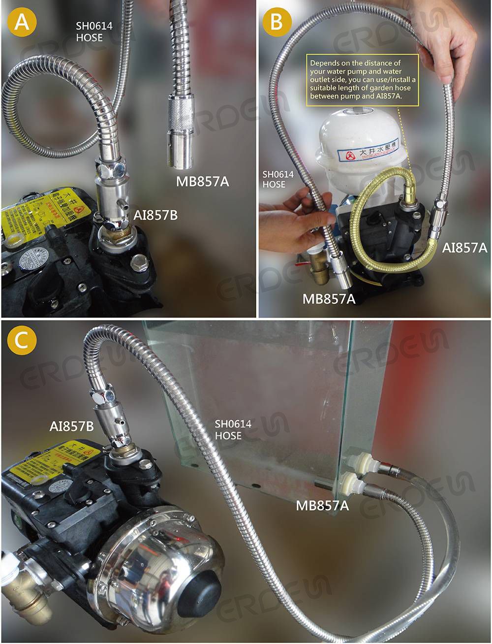 MB858A_Conexión del dispositivo purificador de microburbujas profundo