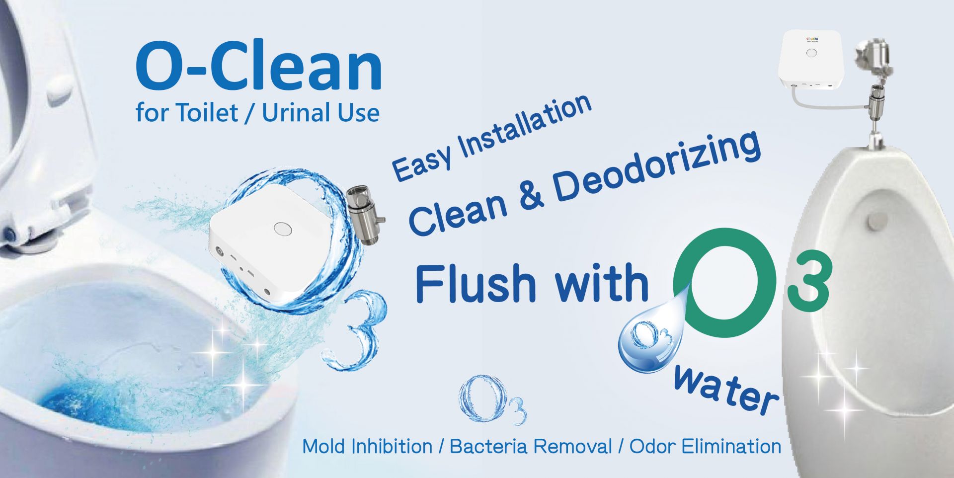O-Clean Ozon-Set für die Verwendung in Toilette / Urinal