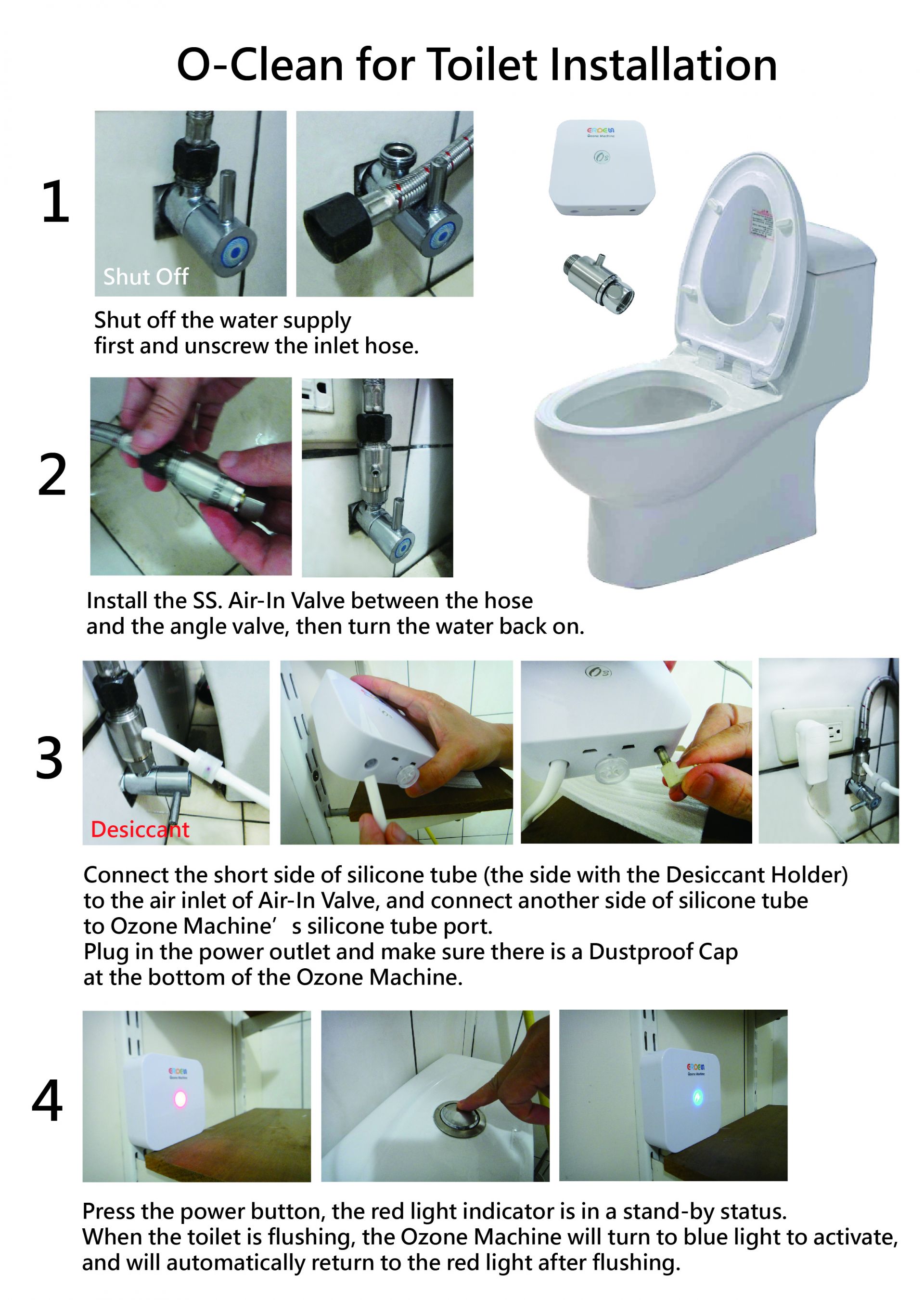 Ozone Set for Toilet Use