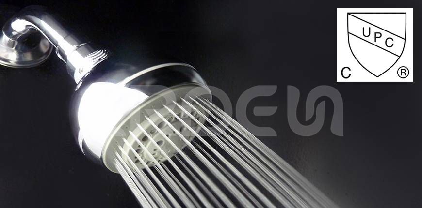 UPCおよびCUPC認定の電球型3段階機能付きバスルーム用天井シャワー