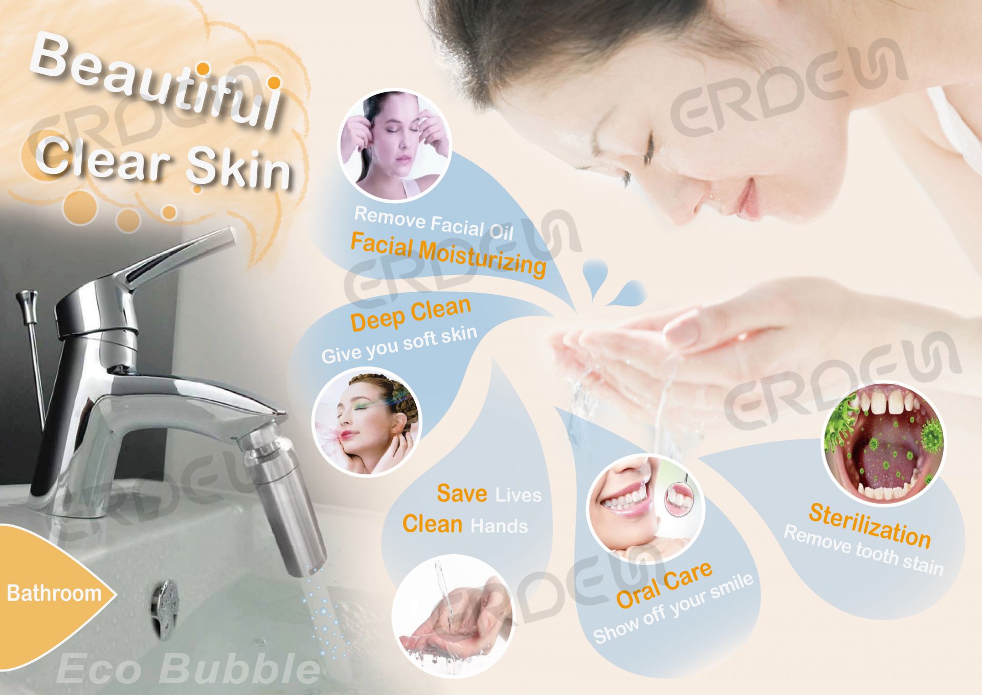 Mikrobubble untuk penggunaan kamar mandi